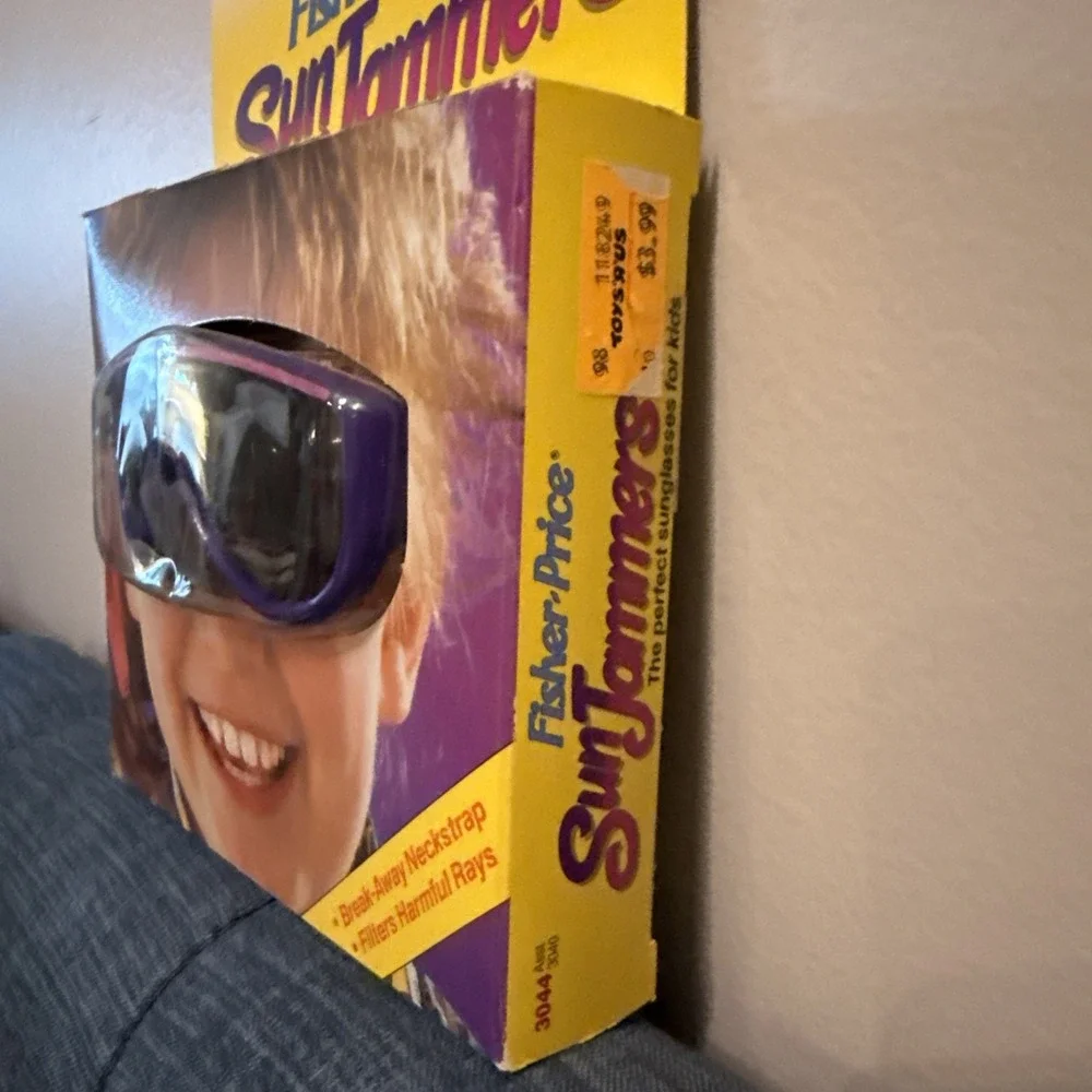 1986 Fisher-Price Sun Jammers Sunglasses Purple/Pink NIP • Vintage 80s • NOS